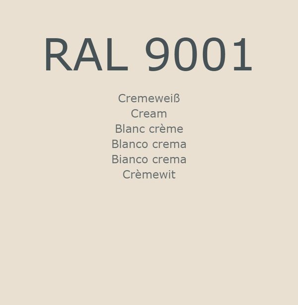 RAL 9001 Cremeweiß