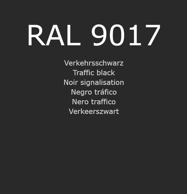 RAL 9017 Verkehrsschwarz